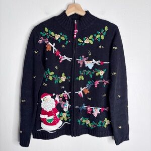 Vintage Designer Original JOY Tacky Christmas Sweater Size Small EUC